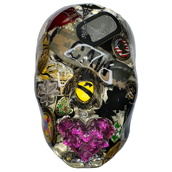 Military Wall Art, Custom Face Sculpture Wall Art, Respect Her, Mindfulness Art, Veterans Day Gift, 3D Face Sculpture on White Canvas - Couture Underground, LLC