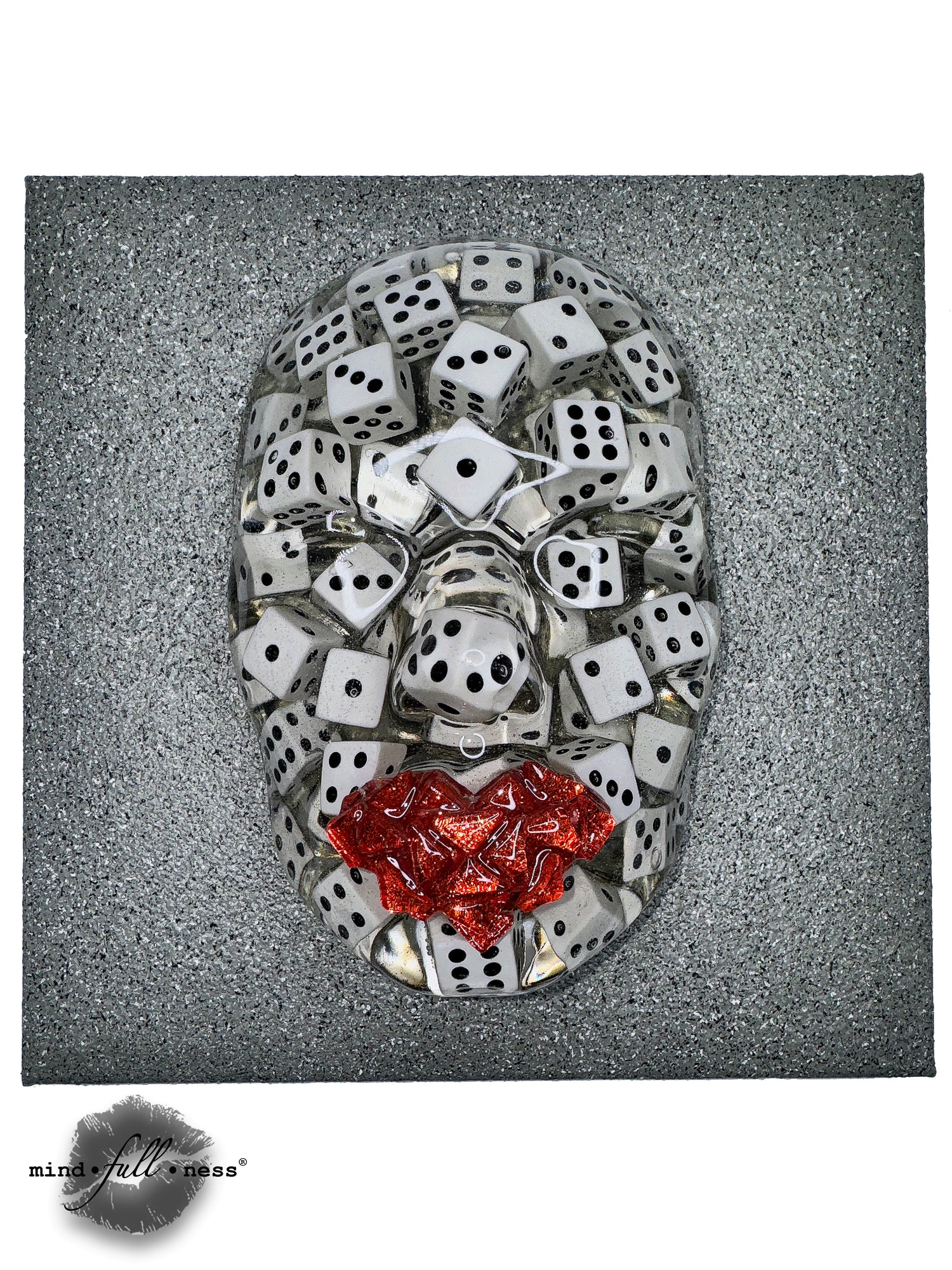 Dice Roller Sculpture Art, The High Roller, Face Art, 3D Epoxy Wall Sculpture, Unique Mosaic Tile Art for Home Decoration, Dice, Craps, Game - Couture Underground
