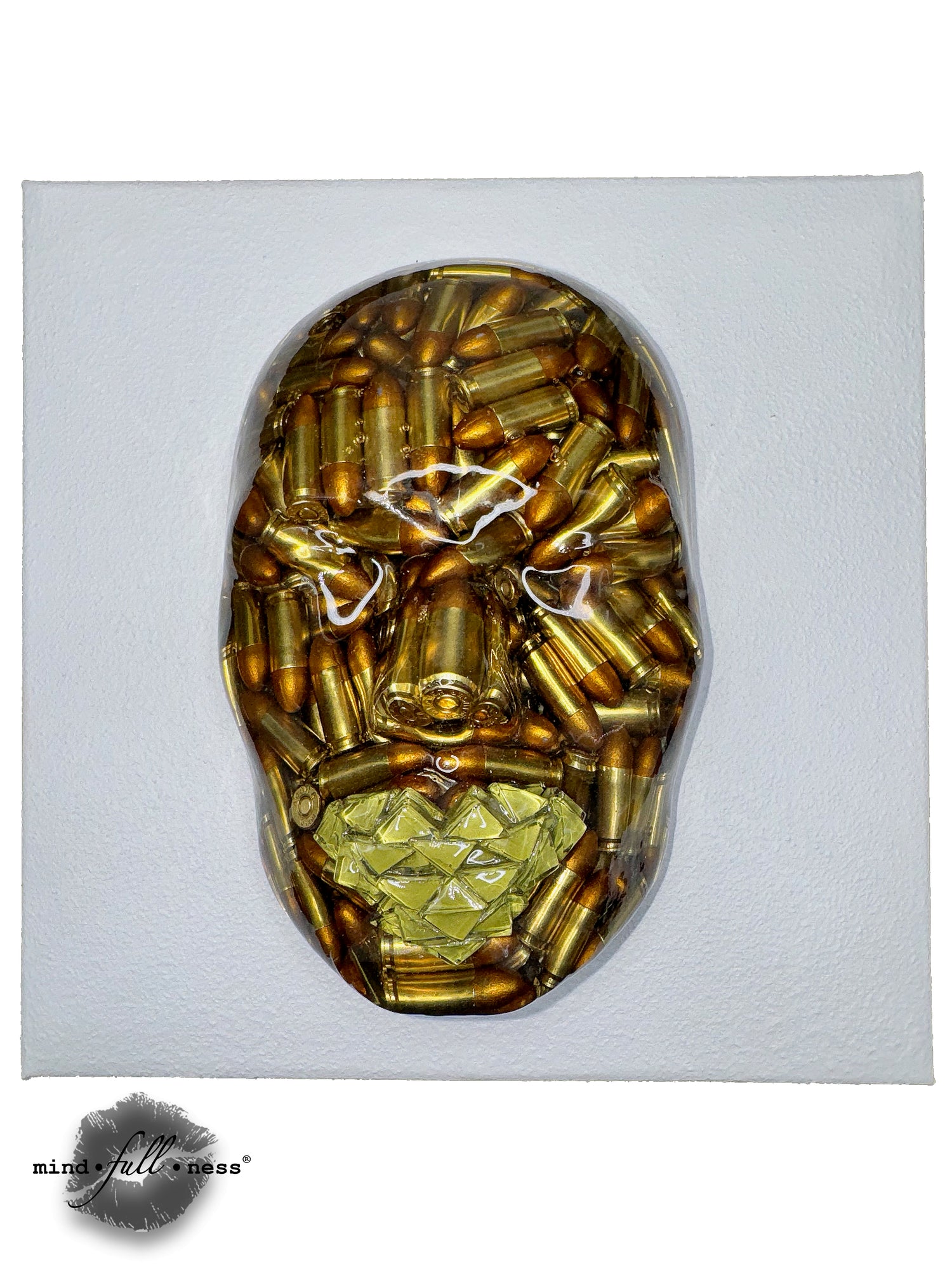 Face Sculpture Wall Art, The Marksman, Face Sculpture Art, Bullets Face Sculpture on Canvas, Face Art for Aesthetic Room Decor - Couture Underground