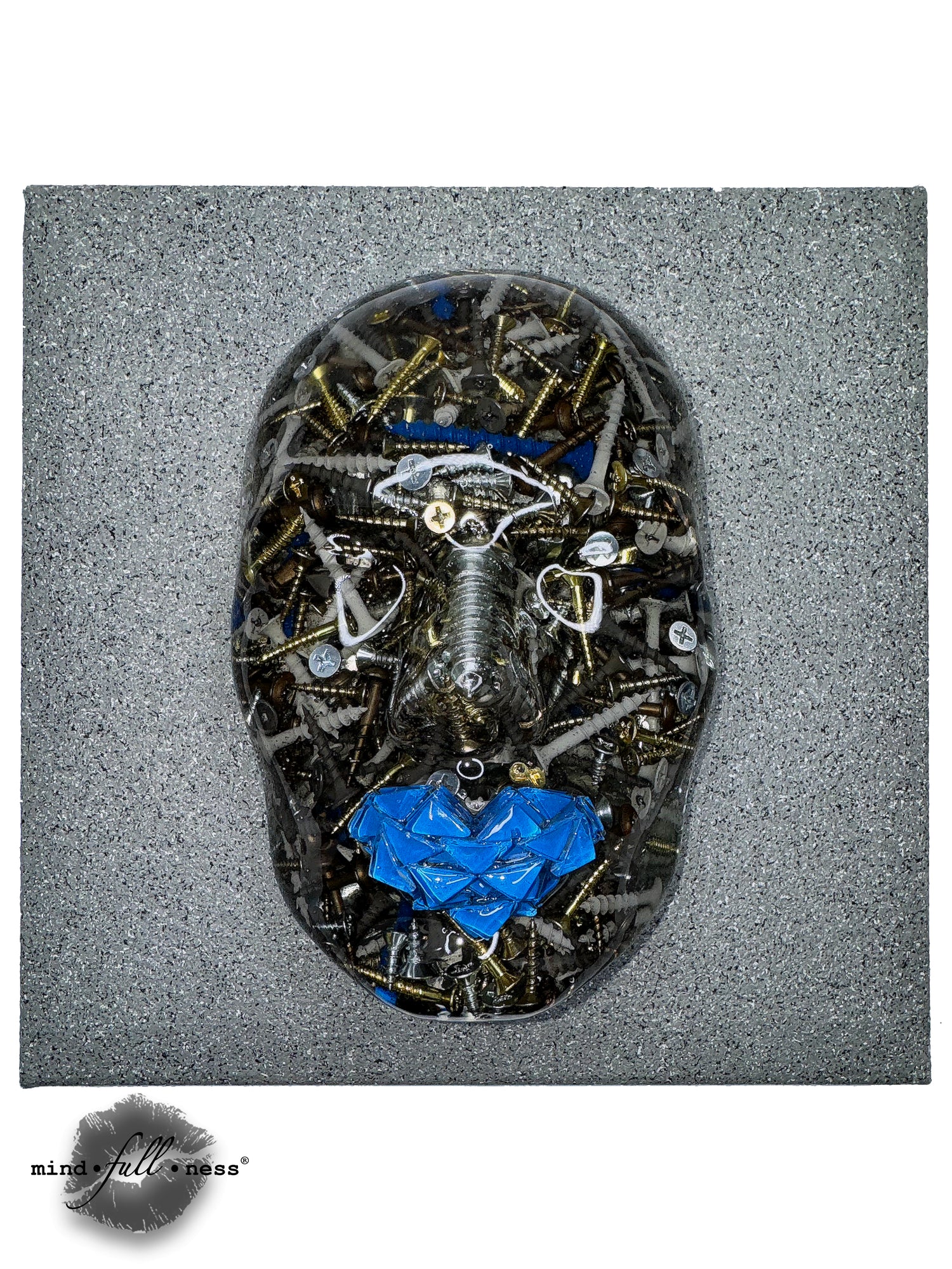 Face Sculpture Art, Torqued, 3D Art, Abstract Wall Art, Screws Face Art for Aesthetic Room Decor, Unique Wall Sculpture - Couture Underground