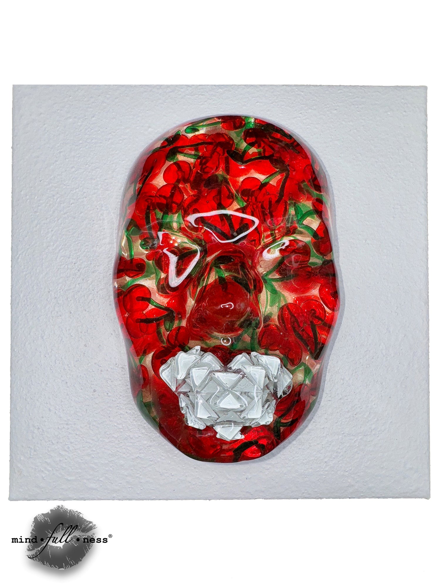 Cherry Sculpture Art, The Cherry Picker, Red Face Sculpture Wall Art, Modern Wall Sculpture, Epoxy Sculpture 3D Artwork, Sculpture Decor - Couture Underground