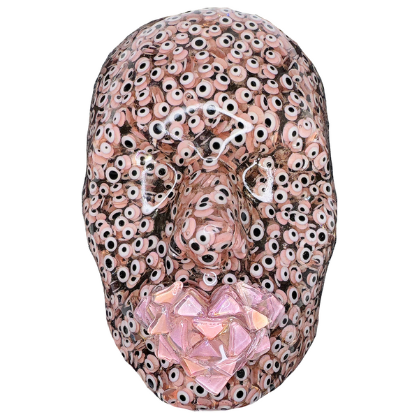 Evil Eyes 3D Wall Sculpture | Contentment in Friendship | Face Sculpture on Black Canvas | Abstract Home Decor | Mindfulness Art - Couture Underground, LLC