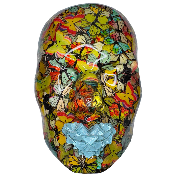 Colorful Butterfly Sculpture | Flutter 3D Face Art | Modern Butterfly Sculpture | Aesthetic Room Décor | Nature-Inspired Wall Art - Couture Underground, LLC