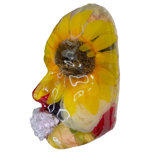 Epoxy Sculpture Art - Sunflower Child | Handmade Face Sculpture Wall Art | Unique 3D Nature Decor - Couture Underground, LLC