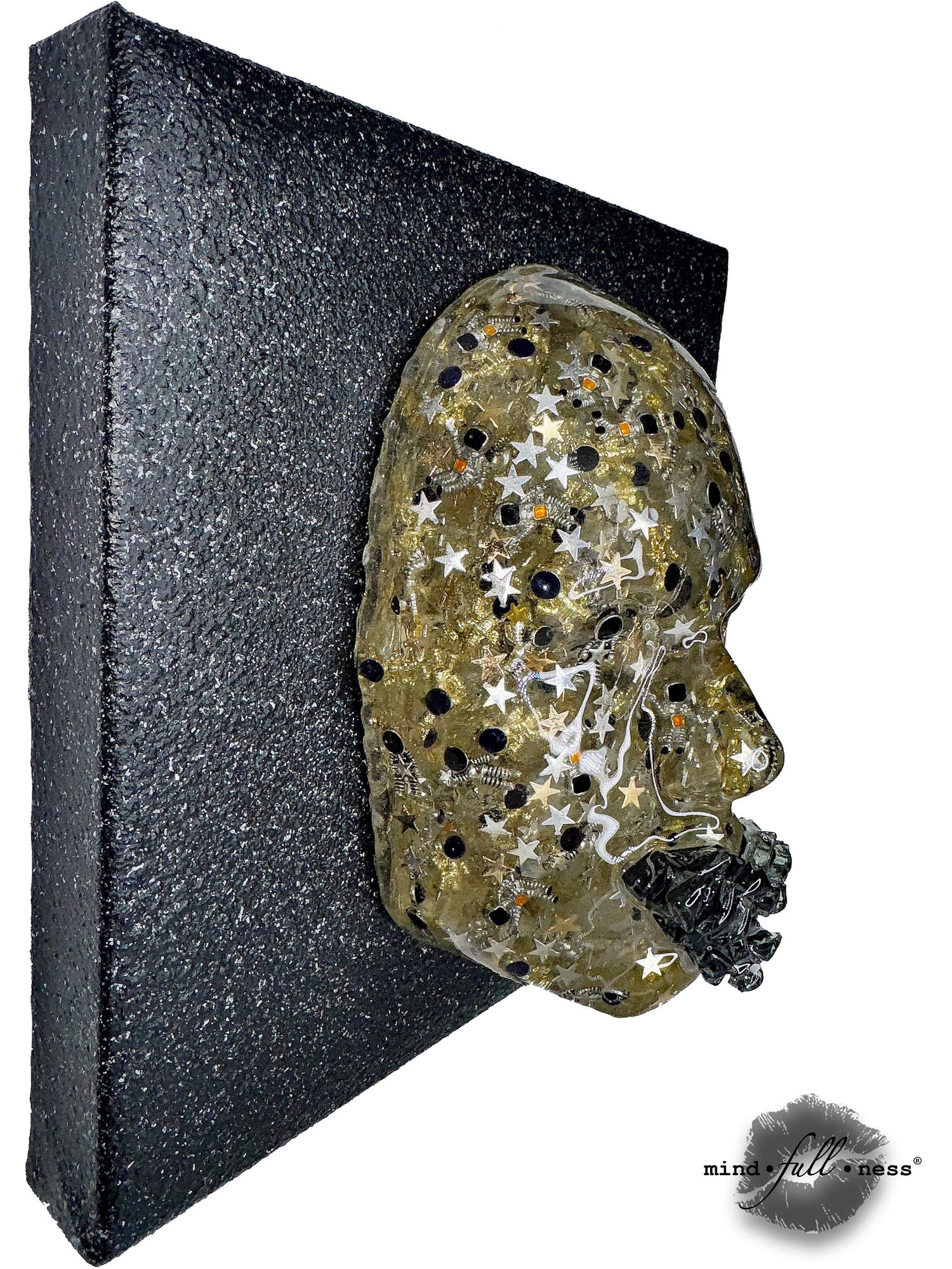 Astronaut Sculpture Art, The Seeker, Abstract Face Sculpture, Astronaut Face Sculpture Gothic Home Decor, Modern Sculpture On Canvas, 3D Art - Couture Underground