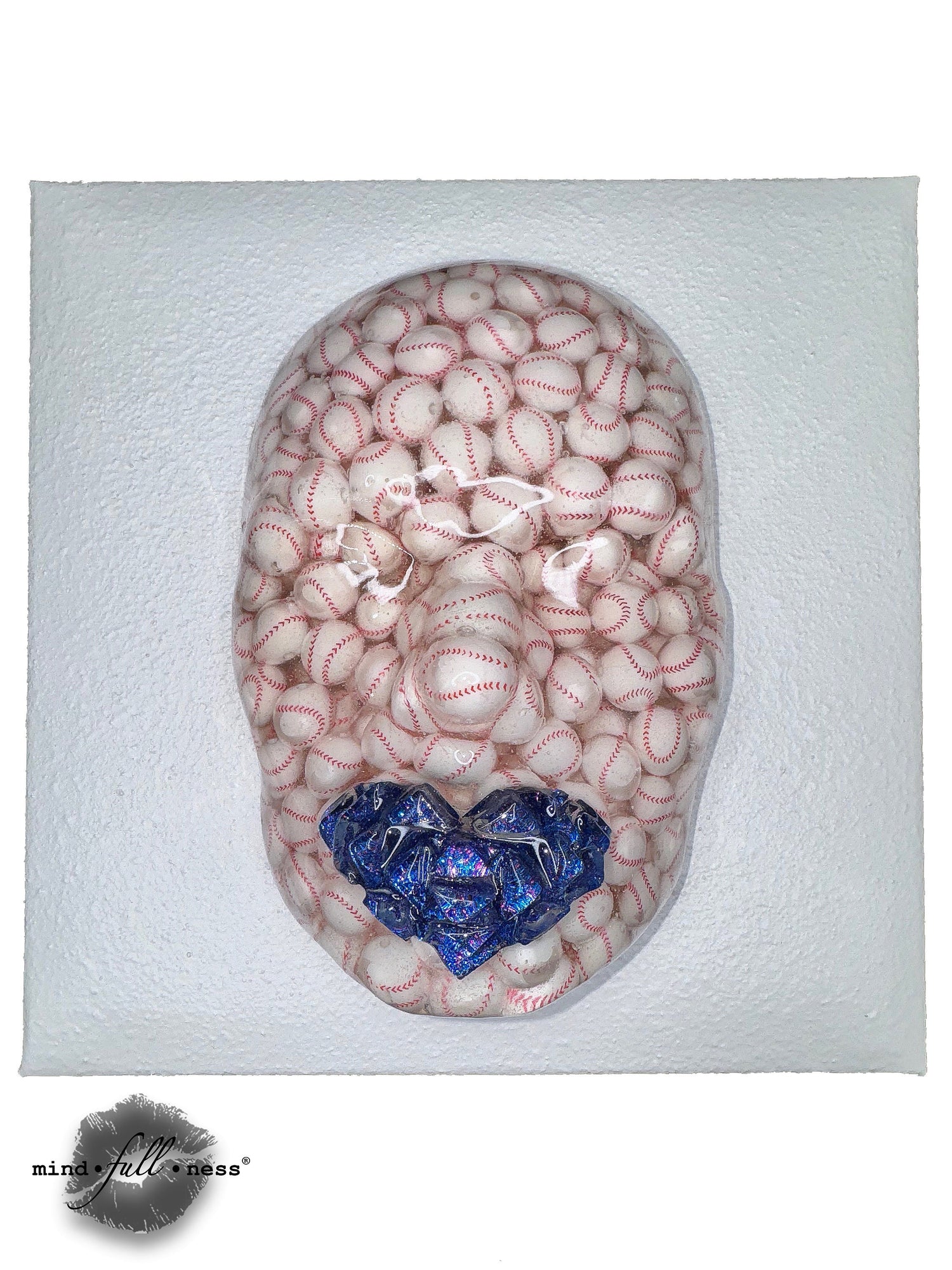 Baseball Wall Art Sculpture, Pop Fly, Modern Face Sculpture Art, Sports 3D Face Sculpture, Above Bed Decor, Sculpture, Baseball Coach Gift - Couture Underground