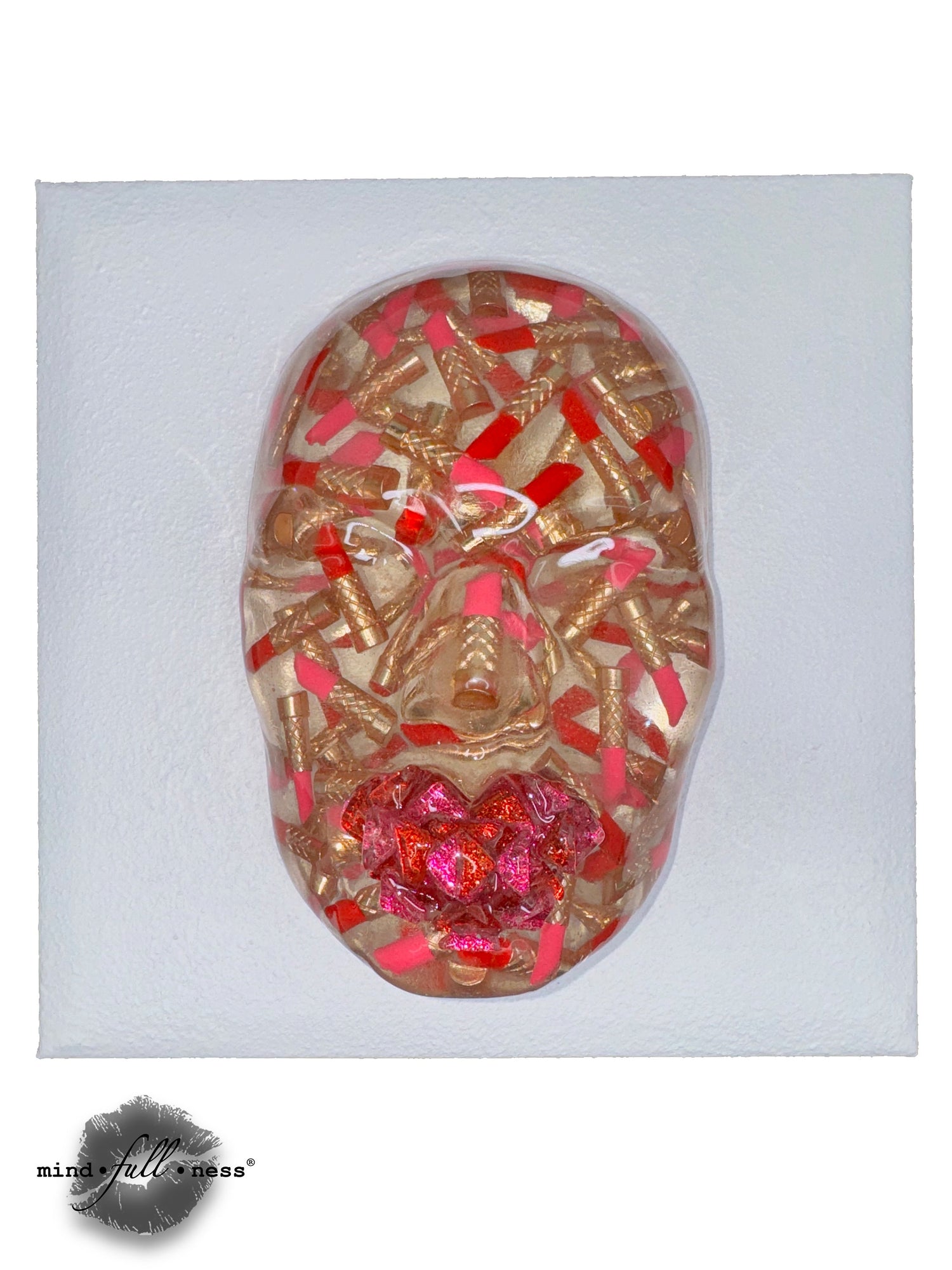 Lipstick Face Sculpture, Unblotted, Fashion Wall Art, Modern Sculpture Wall Art, 3D Wall Sculpture Art, Epoxy Sculpture Makeup Decor, Lips - Couture Underground