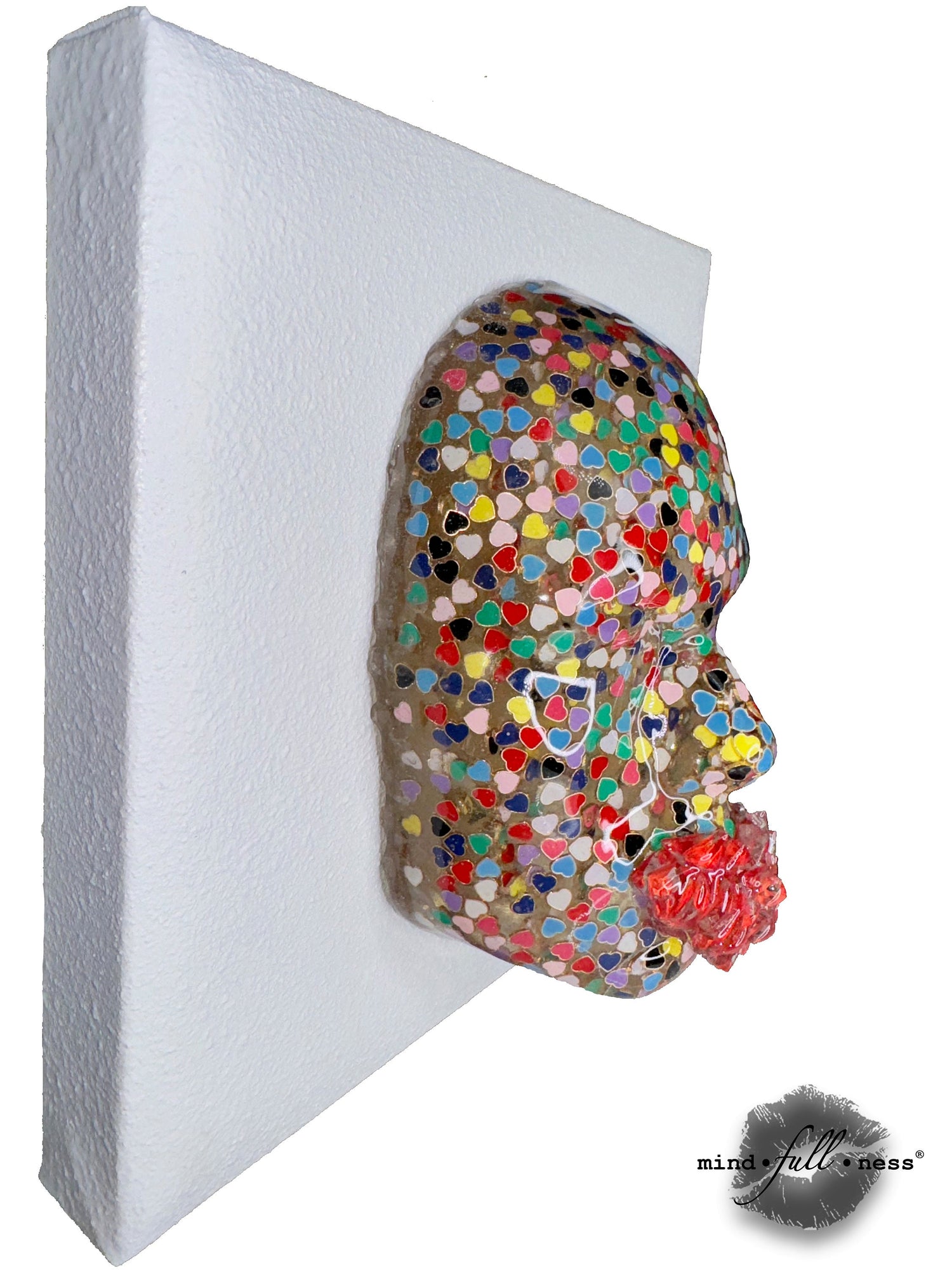 Metal Hearts Sculpture, Love is Love, Face Sculpture Wall Art, Modern Sculpture Decor, 3D Sculpture Wall Hanging, Aesthetic Home Decor Heart - Couture Underground