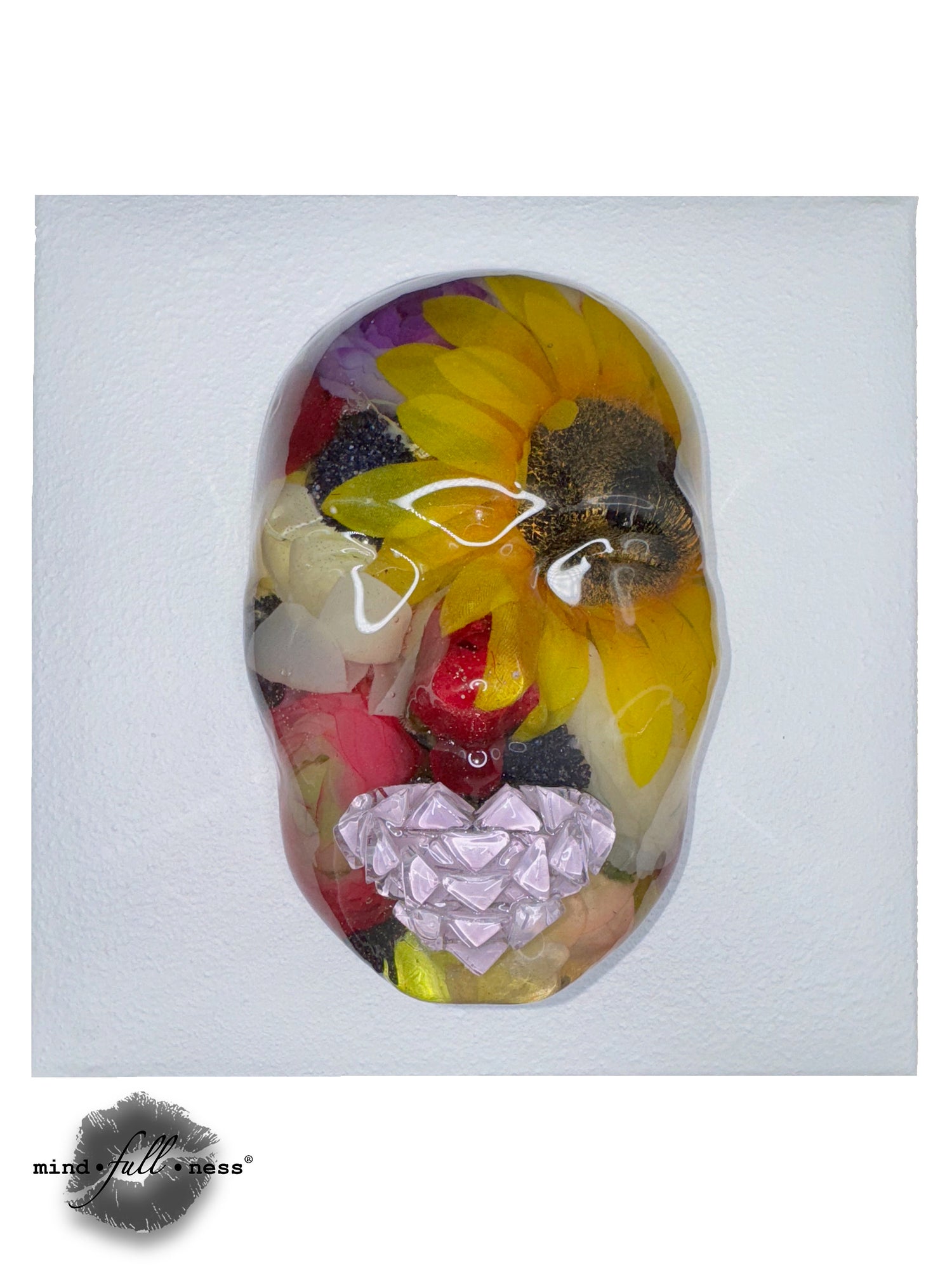 Epoxy Sculpture Art, Sun Flower Child, Face Sculpture Art, 3D Unique Sculpture Art, Sculpture Decor Wall Art, Handmade Nature Sculpture - Couture Underground