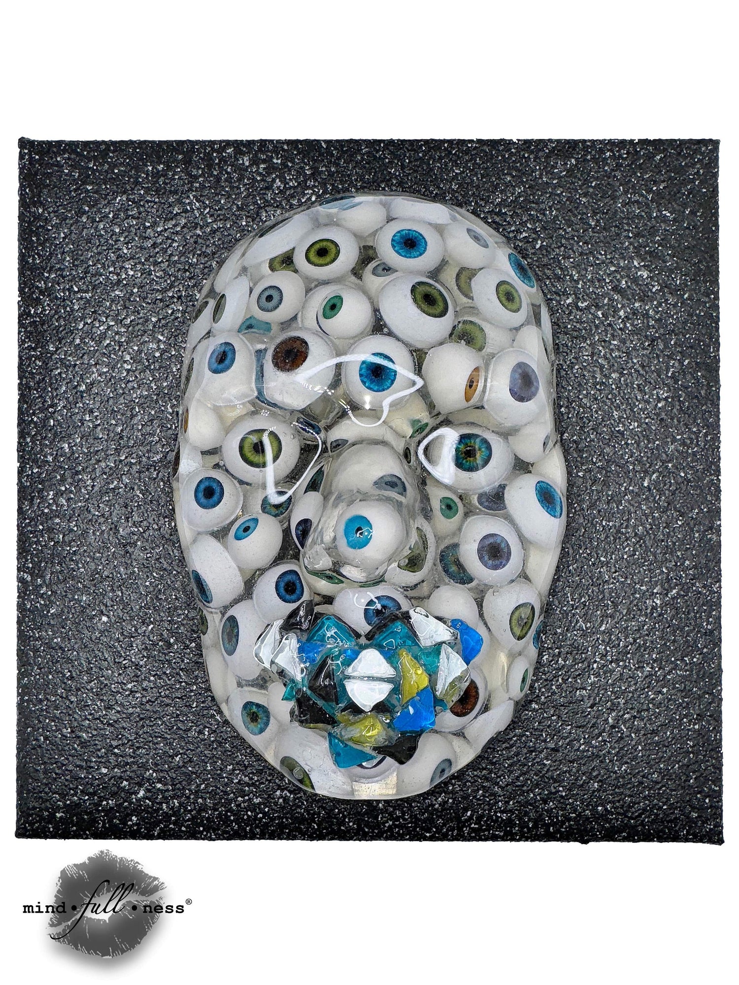 Eyeball Sculpture Art, Omniscient, Abstract Face Sculpture, Hanging Sculpture Wall Art, Handmade Modern Sculpture, Mindfulness Gift, 3D Art - Couture Underground