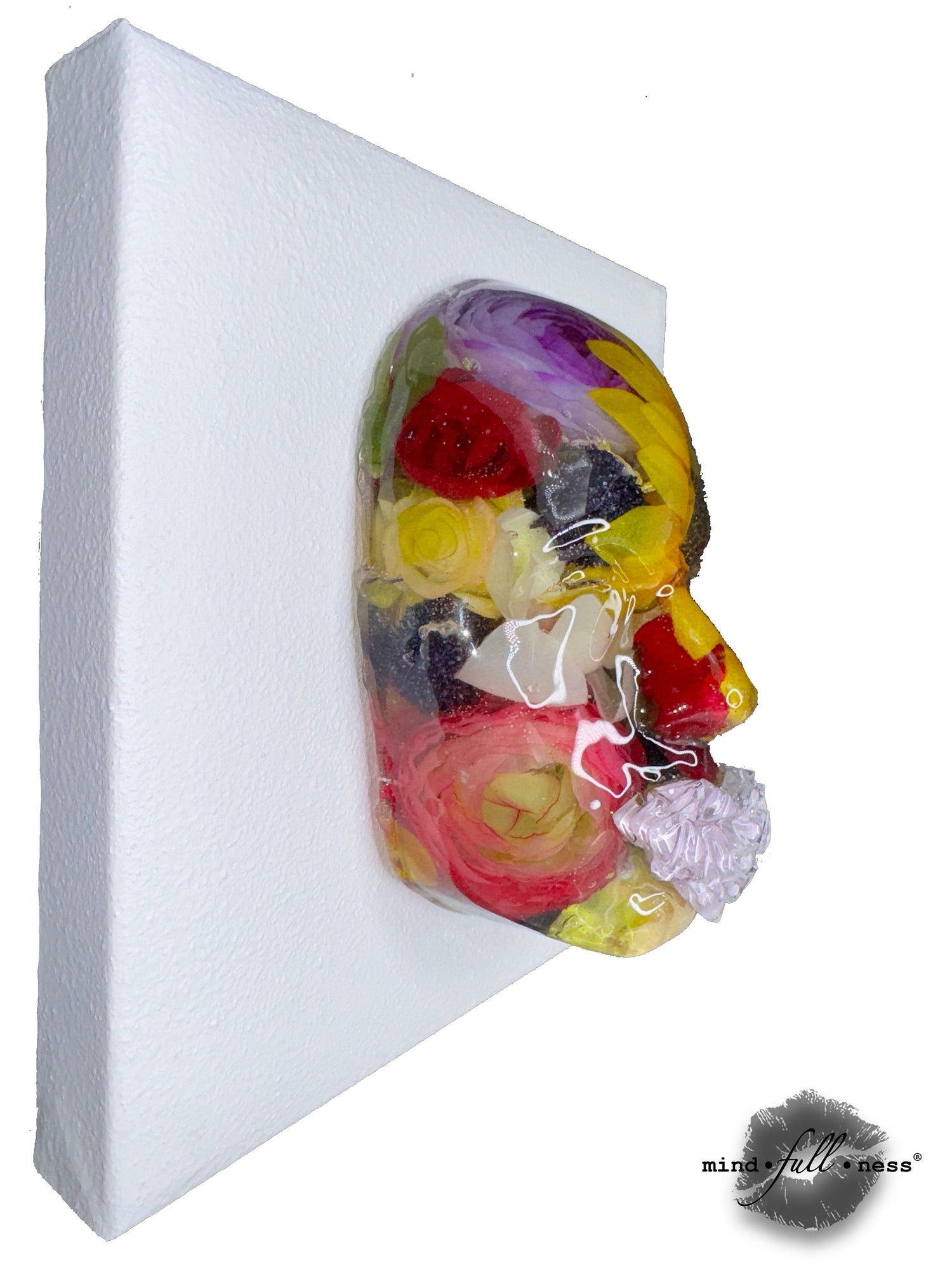 Epoxy Sculpture Art, Sun Flower Child, Face Sculpture Art, 3D Unique Sculpture Art, Sculpture Decor Wall Art, Handmade Nature Sculpture - Couture Underground