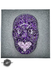 Evil Eyes Abstract Sculpture, Creativity, Epoxy Resin Face Sculpture Art, Purple 3D Face Sculpture on Canvas, Home Protection