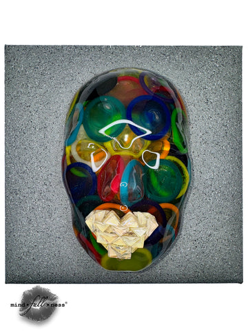 Colorful Condoms Sculpture, Plan A, Abstract Face Sculpture Wall Art, Epoxy Art, 3D Face Sculpture on Canvas, Above Bed Decor