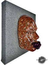 The Curator, Face Sculpture, Mosaic Tile Wall Sculpture, 3D Wall Hanging Sculpture, Unique Sculpture Wall Art on White Canvas