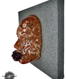 The Curator, Face Sculpture, Mosaic Tile Wall Sculpture, 3D Wall Hanging Sculpture, Unique Sculpture Wall Art on White Canvas - Couture Underground