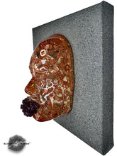 The Curator, Face Sculpture, Mosaic Tile Wall Sculpture, 3D Wall Hanging Sculpture, Unique Sculpture Wall Art on White Canvas