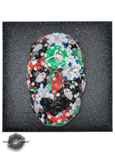 Poker Chips Face Sculpture Art, The Dealer, Face Sculpture Art, 3D Face Sculpture on Canvas, Casino Chips Face Art