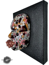 The Pharmacist, Sculpture, Capsules Sculpture Wall Art, Medical Art, Pharmacist, Meditation Decor, 3D Face Sculpture on Black Canvas