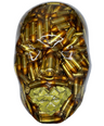 Face Sculpture Wall Art, The Marksman, Face Sculpture Art, Bullets Face Sculpture on Canvas, Face Art for Aesthetic Room Decor - Couture Underground, LLC