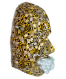 Bee-st Mode Honey Bee Wall Sculpture Art | Silver & Gold 3D Bee Face Sculpture for Bee Lovers, Nature-Inspired Home Decor - Couture Underground, LLC