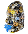 Button Art Face Sculpture | Button It | 3D Face Art | Modern Abstract Wall Sculpture | Aesthetic Room Décor | Unique Button Art Sculpture - Couture Underground, LLC