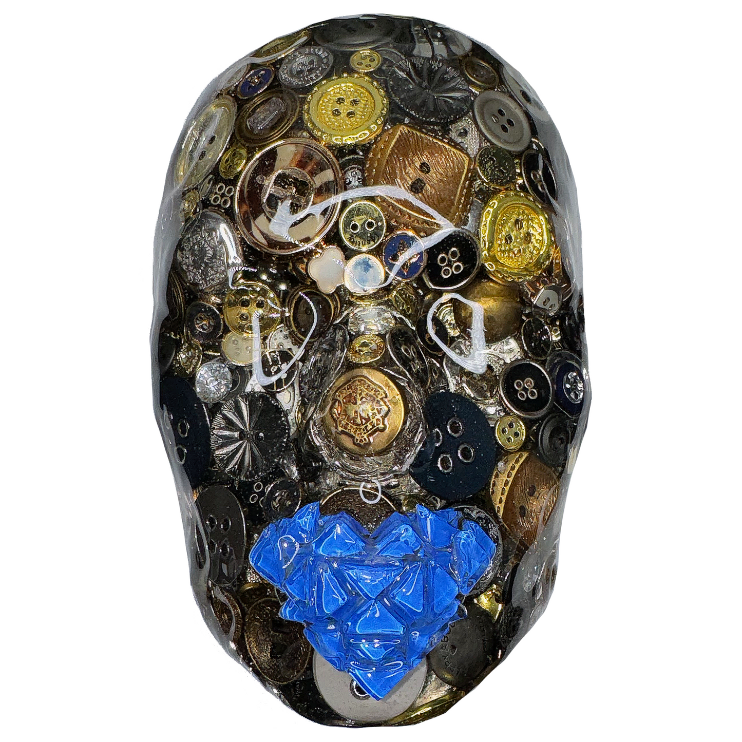 Button Art Face Sculpture | Button It | 3D Face Art | Modern Abstract Wall Sculpture | Aesthetic Room Décor | Unique Button Art Sculpture - Couture Underground, LLC