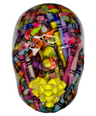 Color Me Outside the Lines | Colorful Crayon Face Sculpture on Canvas | Modern Epoxy Art for Creative Home Decor - Couture Underground