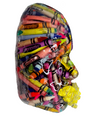Color Me Outside the Lines | Colorful Crayon Face Sculpture on Canvas | Modern Epoxy Art for Creative Home Decor - Couture Underground