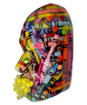 Color Me Outside the Lines | Colorful Crayon Face Sculpture on Canvas | Modern Epoxy Art for Creative Home Decor - Couture Underground