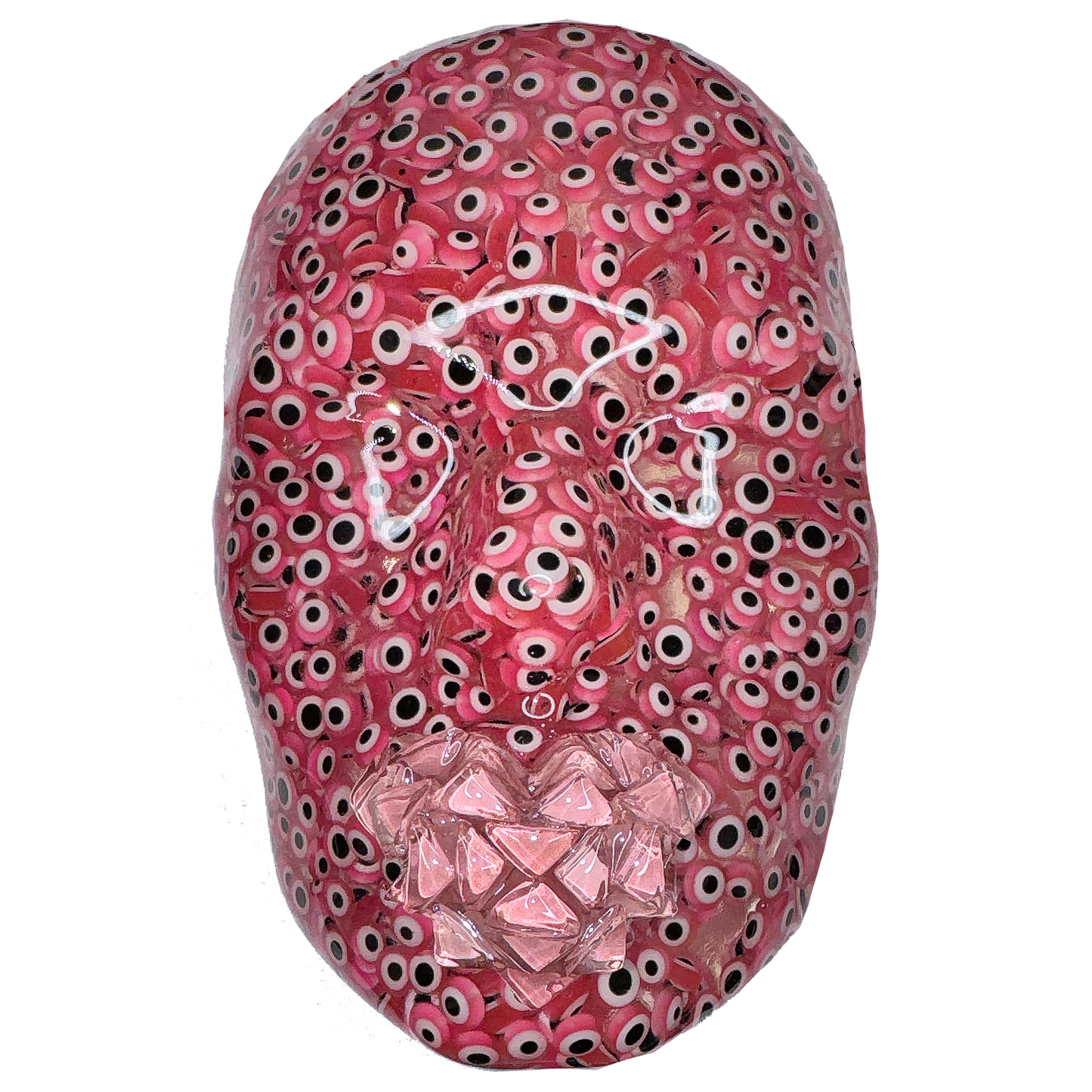 Modern Sculpture Art | Evil Eyes Face Sculpture | Contentment in Love | 3D Face Sculpture on White Canvas | Evil Eye Sculpture Home Decor | Love Symbol - Couture Underground, LLC