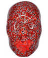 Evil Eyes Wall Sculpture Art | Courage Red Face Sculpture | 3D Face on White Canvas | Epoxy Resin Art | Home Décor for Protection and Strength - Couture Underground, LLC