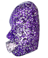 Evil Eyes Abstract Sculpture | Creativity Epoxy Resin Face Art | Purple 3D Face Sculpture on Canvas | Home Protection and Positive Energy - Couture Underground, LLC