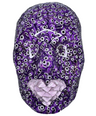 Evil Eyes Abstract Sculpture | Creativity Epoxy Resin Face Art | Purple 3D Face Sculpture on Canvas | Home Protection and Positive Energy - Couture Underground, LLC