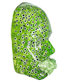 Green Evil Eye Face Sculpture Art | Dream Fulfillment and Good Health | 3D Wall Sculpture | Face Sculpture on Black Canvas | Home Protection - Couture Underground, LLC