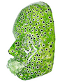 Green Evil Eye Face Sculpture Art | Dream Fulfillment and Good Health | 3D Wall Sculpture | Face Sculpture on Black Canvas | Home Protection - Couture Underground, LLC