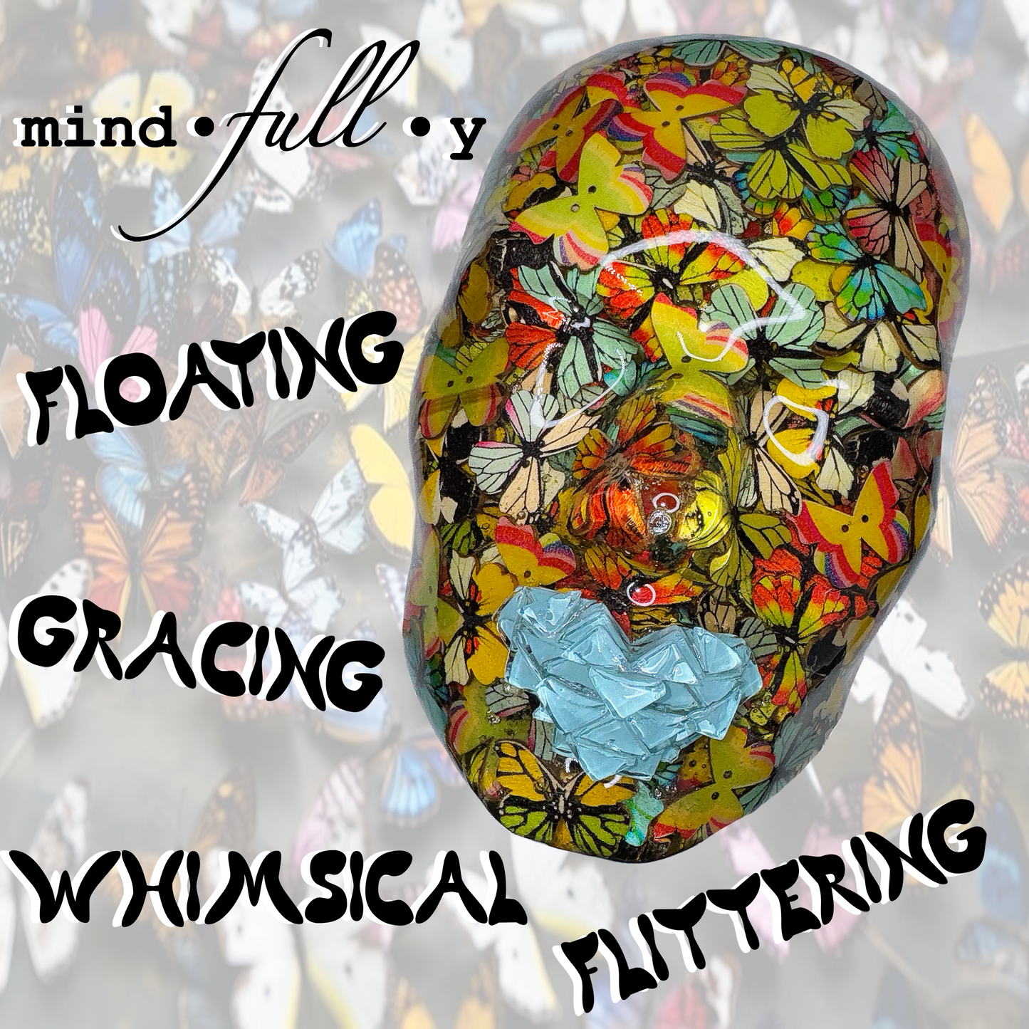 Colorful Butterfly Sculpture | Flutter 3D Face Art | Modern Butterfly Sculpture | Aesthetic Room Décor | Nature-Inspired Wall Art - Couture Underground, LLC