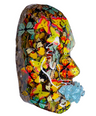 Colorful Butterfly Sculpture | Flutter 3D Face Art | Modern Butterfly Sculpture | Aesthetic Room Décor | Nature-Inspired Wall Art - Couture Underground, LLC