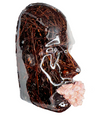Bobby Pins Modern Sculpture | Laid to the Side Abstract Face Art | Black Hair Epoxy Art | 3D Face Sculpture on White Canvas | Empowerment Wall Décor - Couture Underground, LLC