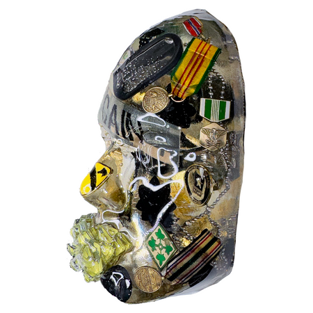 Army Wall Art, Custom Face Sculpture Military Wall Art, Respect Him, Mindfulness Art, Veterans Day Gift, 3D Face Sculpture, Honoring Service and Sacrifice - Couture Underground