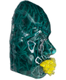 Modern Sculpture | Oppressed | Green Chain Face Sculpture Art | 3D Face Sculpture On Canvas | Abstract Sculpture Wall Decor | Housewarming Gift - Couture Underground, LLC