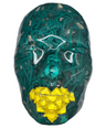 Modern Sculpture | Oppressed | Green Chain Face Sculpture Art | 3D Face Sculpture On Canvas | Abstract Sculpture Wall Decor | Housewarming Gift - Couture Underground, LLC