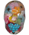 Silk Flower Face Sculpture - The Propagator | 3D Epoxy Floral Art | Boho Modern Wall Decor - Couture Underground, LLC