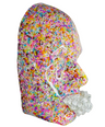 Pop Tart | Sprinkles Face Art | 3D Face Sculpture | Colorful Mosaic Tile Wall Art | Unique Home Decor | Fun Housewarming Gift | Epoxy Art Sculpture - Couture Underground, LLC
