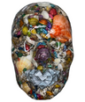 Seashell Art Sculpture | Sally Sells | 3D Face Sculpture on Canvas | Shell Art Sculpture | Beach-Inspired Face Art | Coastal Aesthetic Room Décor - Couture Underground, LLC