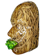 Rubber Bands Face Sculpture | Stretched Thin | Wall Sculpture Art | 3D Face Sculpture on Grey Canvas | Abstract Sculpture Room Decor - Couture Underground, LLC