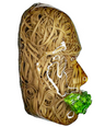 Rubber Bands Face Sculpture | Stretched Thin | Wall Sculpture Art | 3D Face Sculpture on Grey Canvas | Abstract Sculpture Room Decor - Couture Underground, LLC