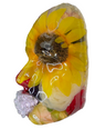 Epoxy Sculpture Art - Sunflower Child | Handmade Face Sculpture Wall Art | Unique 3D Nature Decor - Couture Underground, LLC