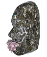 Cross Face Sculpture | The Believer | Abstract Jesus Sculpture Wall Art | Metal Crosses Jesus Sculpture | 3D Face Sculpture on Grey Canvas | Faith and Spirituality Art - Couture Underground, LLC