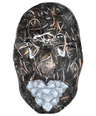 Pewter Chain Face Sculpture | The Chain Gang | Abstract Sculpture On Canvas | 3D Face Wall Sculpture Decor | Epoxy Sculpture | Housewarming Gift - Couture Underground, LLC