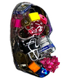Locks Sculpture Wall Art | The Cryptologist | 3D Face Sculpture on Grey Canvas | Modern Mindfulness Art | Home Office Décor | Contemporary Sculpture - Couture Underground, LLC